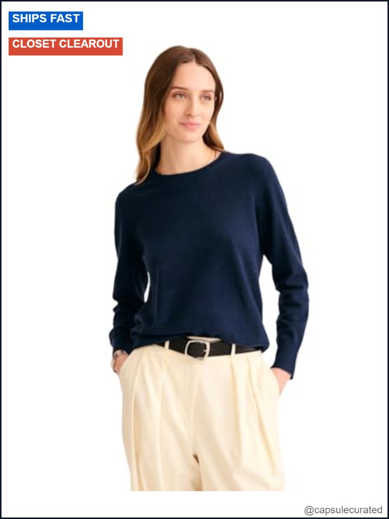 Pure Cashmere Crewneck Sweater Lightweight Pullover Summer Layer